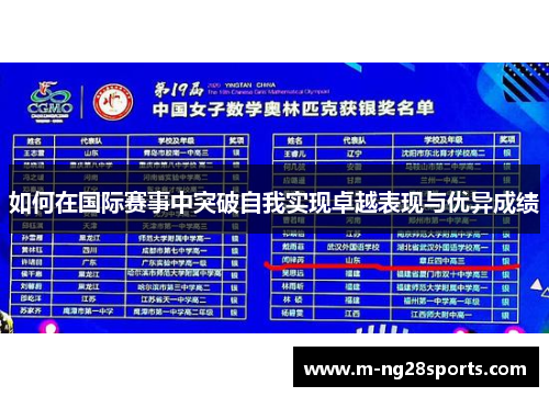 如何在国际赛事中突破自我实现卓越表现与优异成绩
