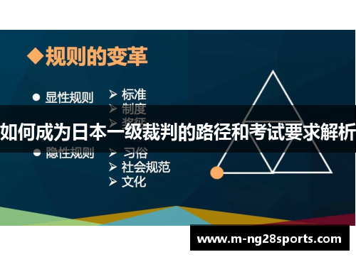 如何成为日本一级裁判的路径和考试要求解析